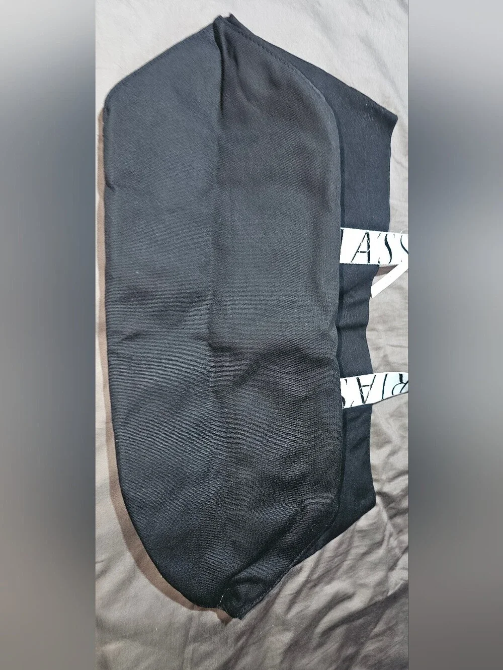 Victoria's Secret Black Tote with White Logo Straps Leopard Lining